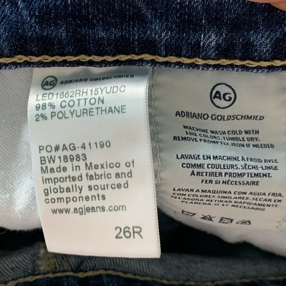 AG The Jodi High Rise Slim Flare Crop Distressed Jeans - Picture 7 of 12